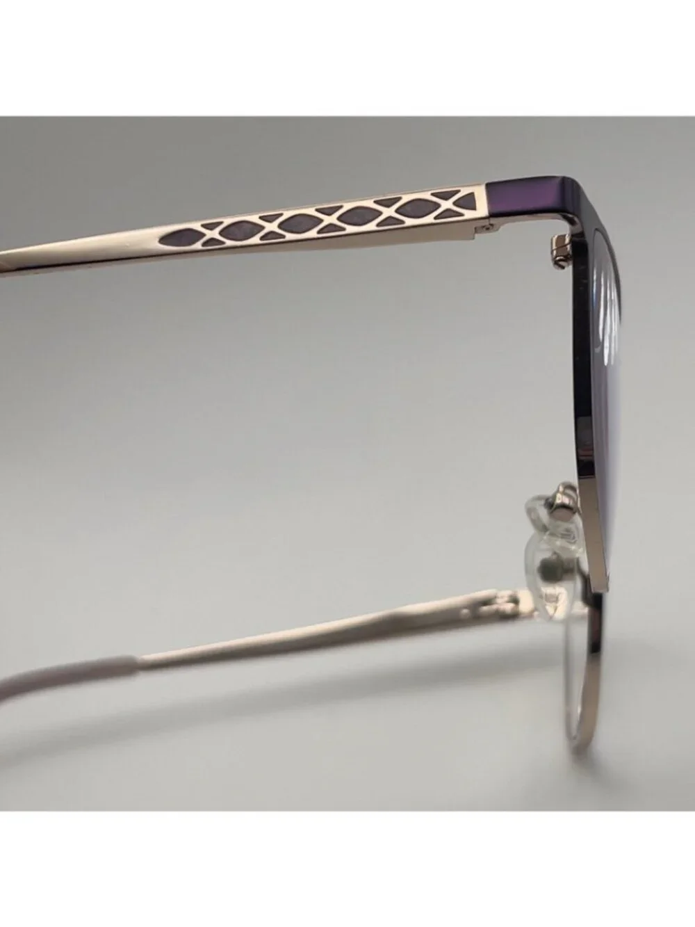 Ann Taylor ATP019 C02 Eyeglass Frames Luxury Petite Metal Purple Gold 48-16-130